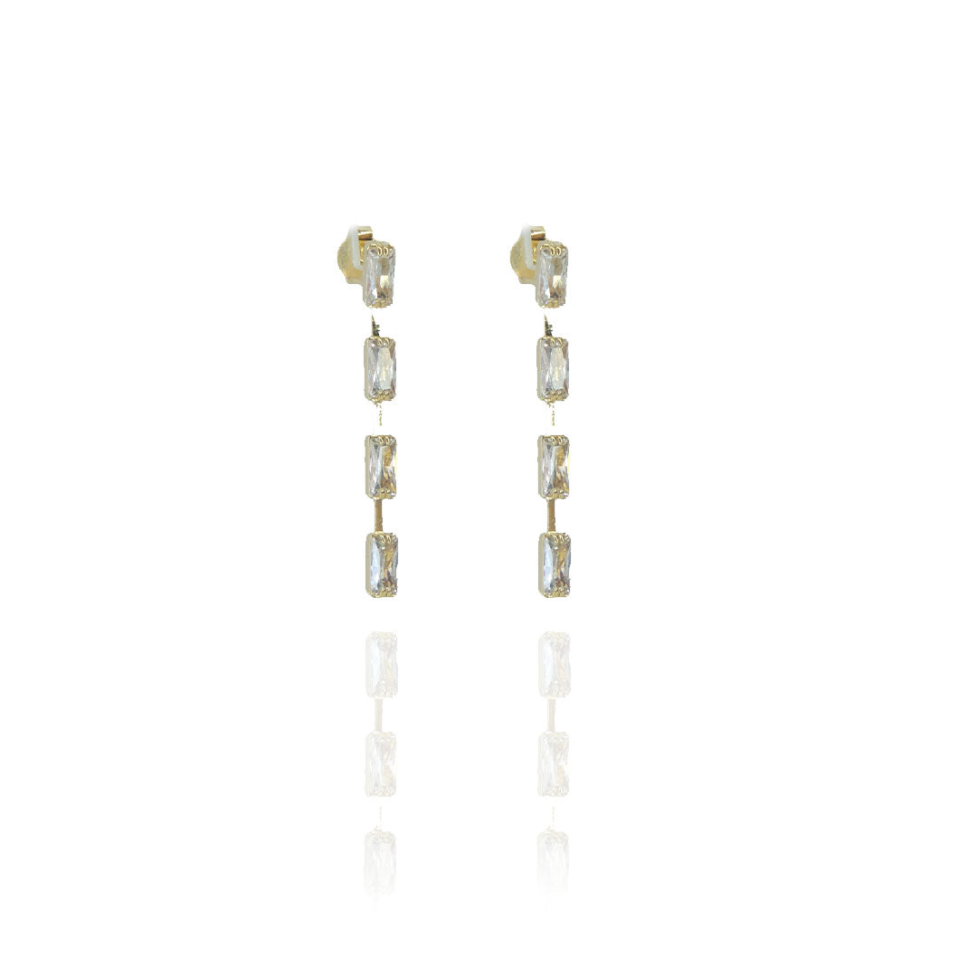 Brinco Corrente de Zircônias Banhado em Ouro 18k (BR0237)