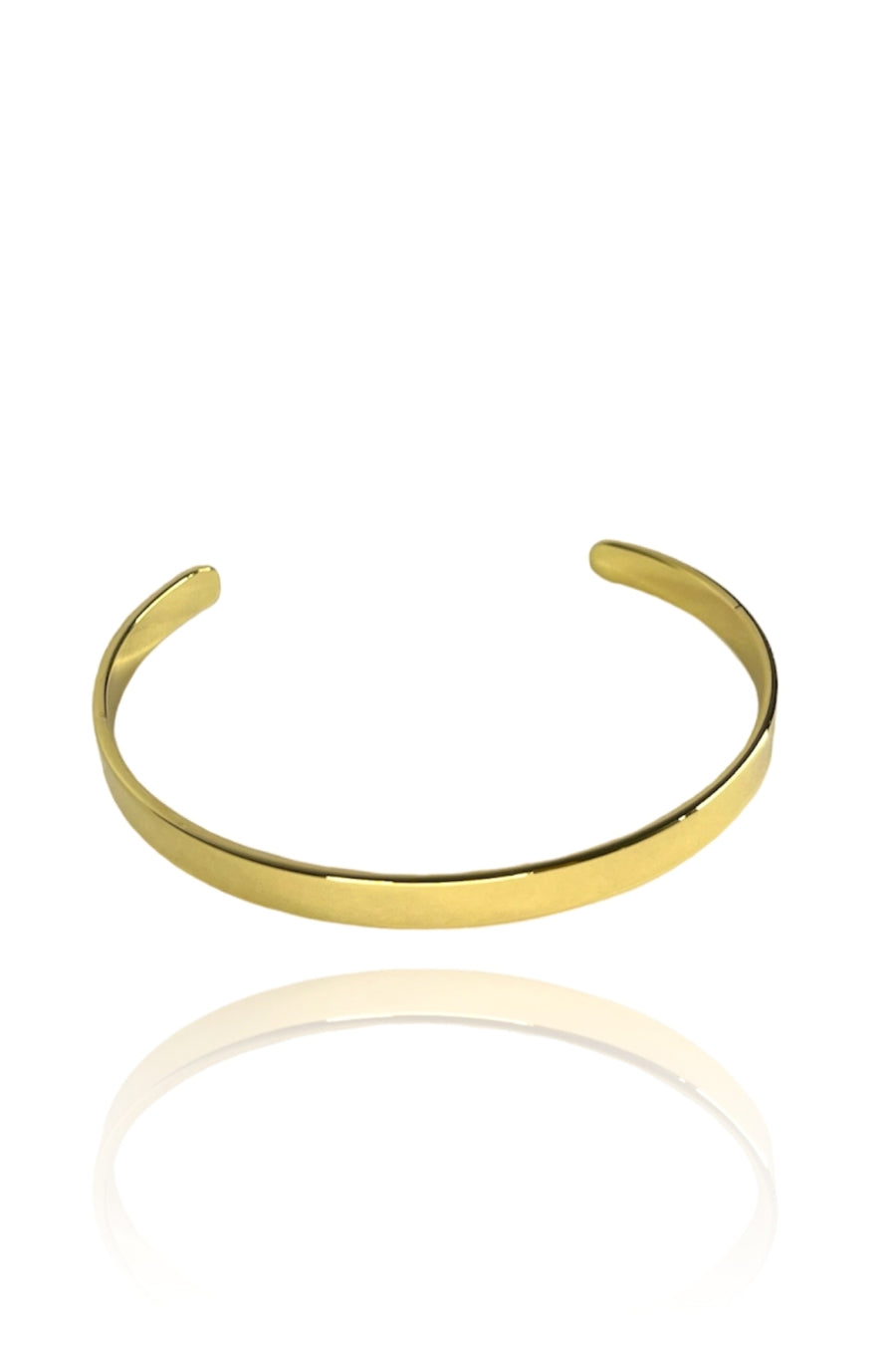 Bracelete Liso Largo Banhado em Ouro 18k (PL0060)