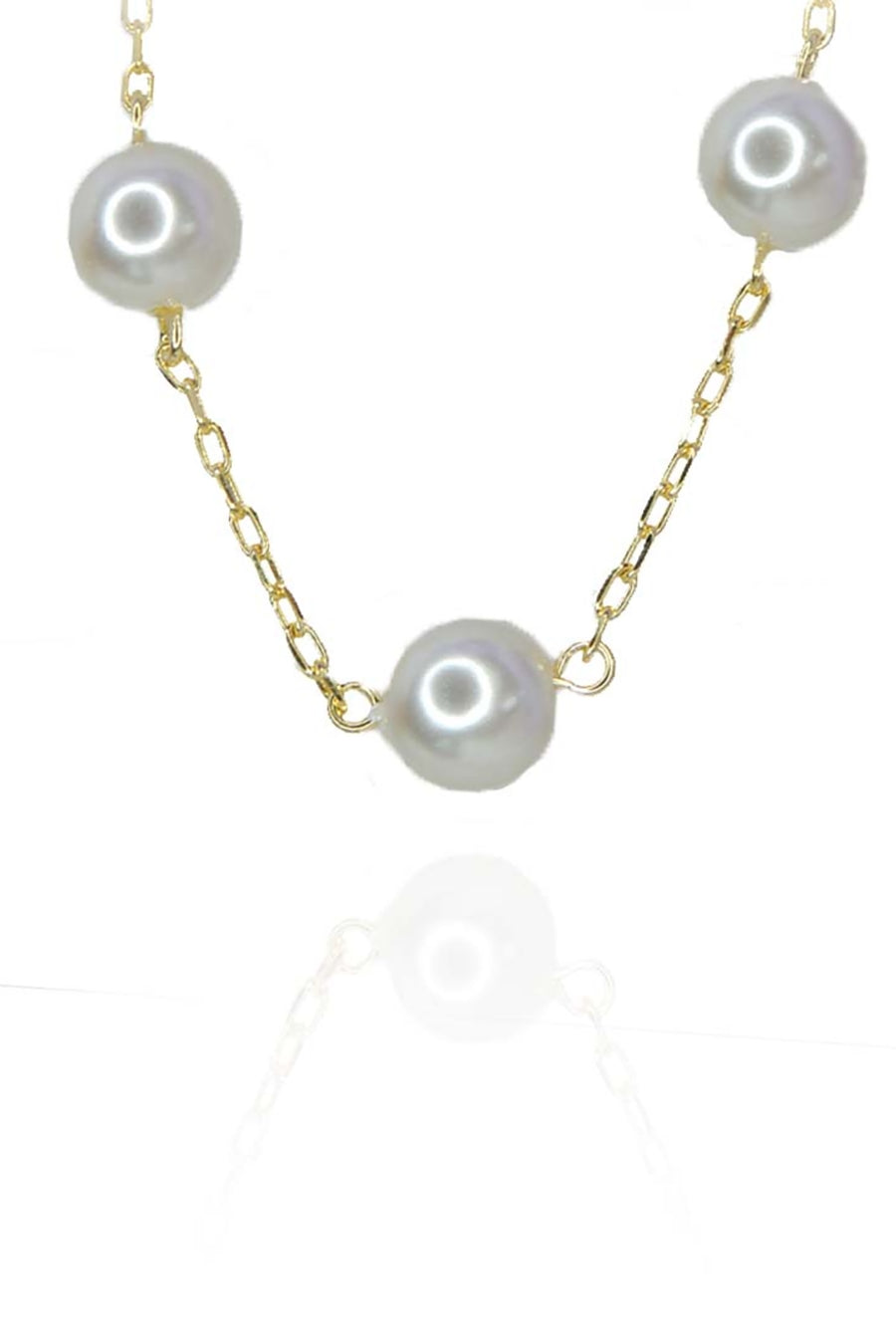 Pulseira de Pérolas Grandes Banhado em Ouro 18k (PL0059)