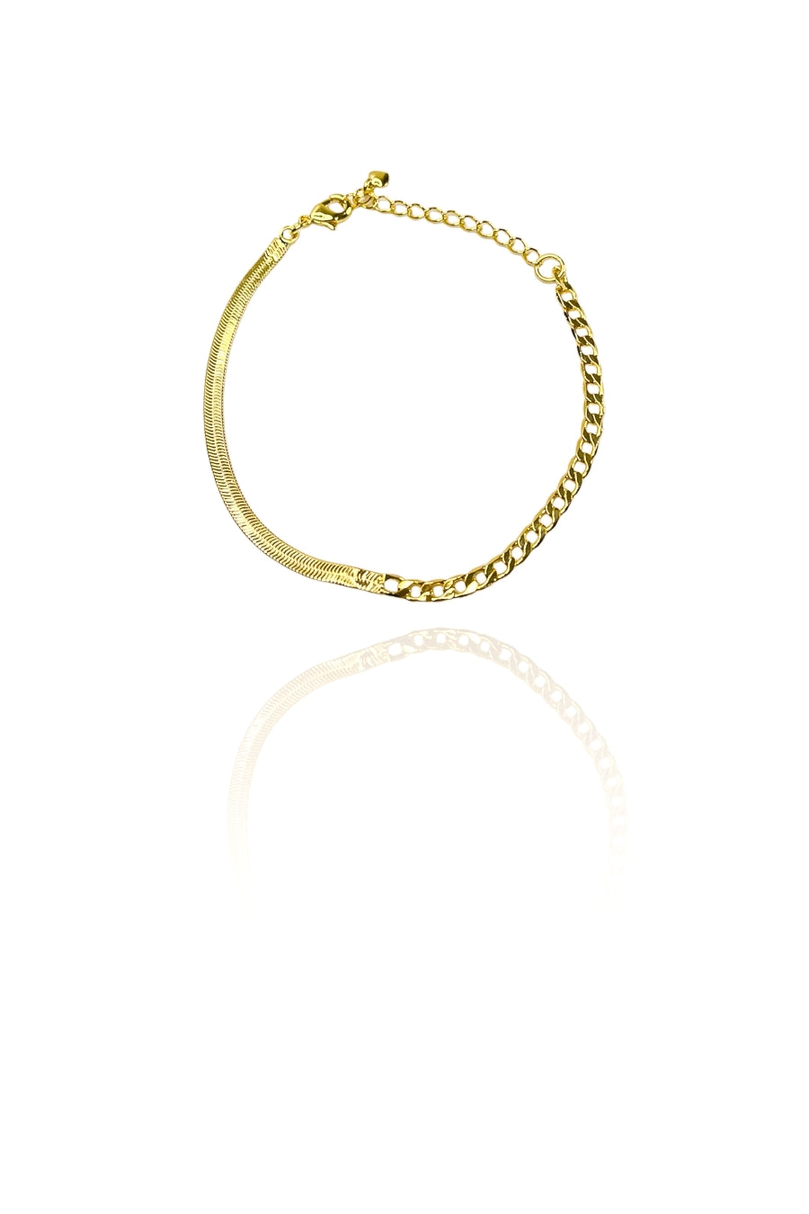 Pulseira Meia Fita Meia Corrente