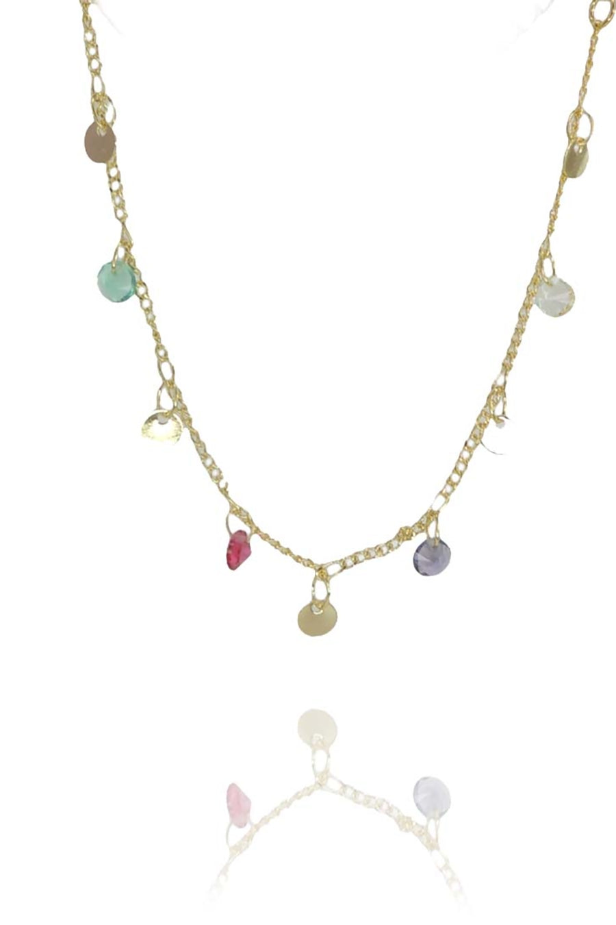 Pulseira de Zircônias Coloridas Banhado a Ouro 18k (PL0057)