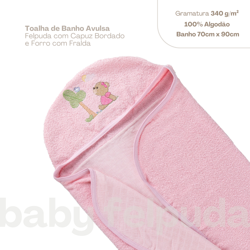 Toalha Para Bebês Com Fralda e Capuz