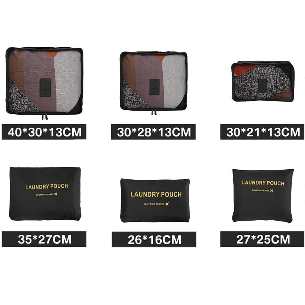 Kit Organizador de Mala 6 Peças