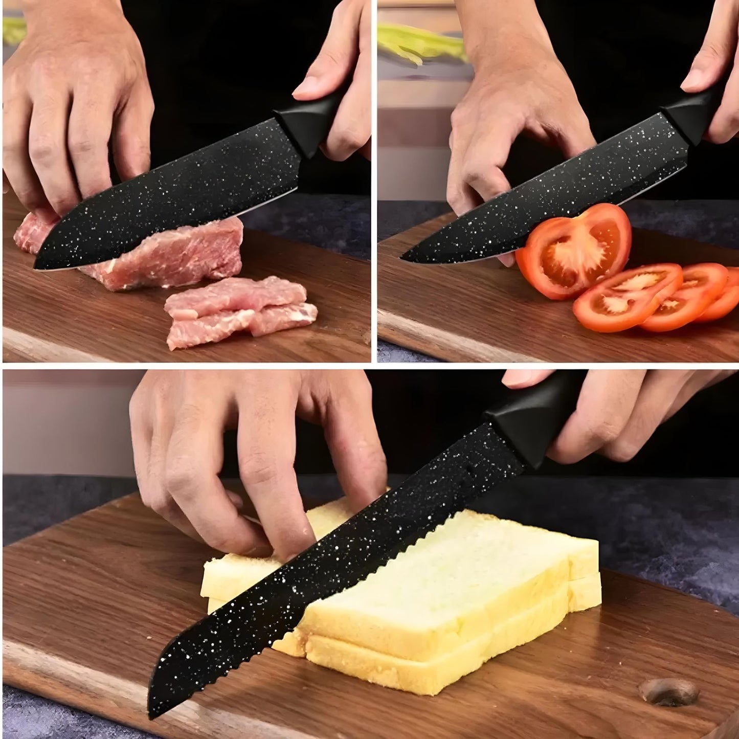 Jogo De Facas Inox 6 Peças Black