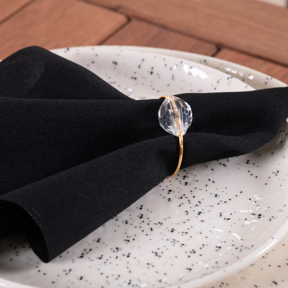 Kit 2 Anéis Para Guardanapos Dourado
