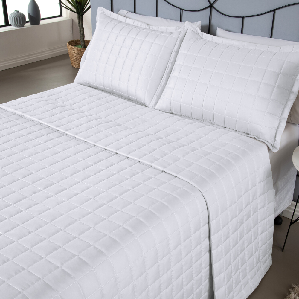 Kit Cobre Leito Matelado 3 Peças King