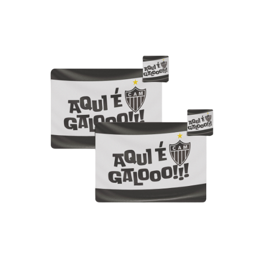 Kit Jogo Americano - Aqui é Galo 4 peças