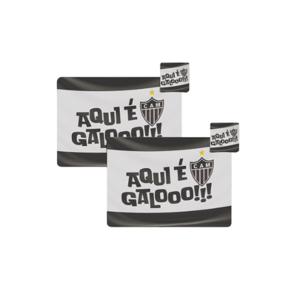 Kit Jogo Americano - Aqui é Galo 4 peças