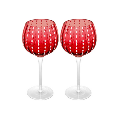 Conjunto 2 Taças para Vinho de Vidro Orquídea