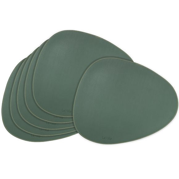 Lugar americano em couro sintético verde militar
