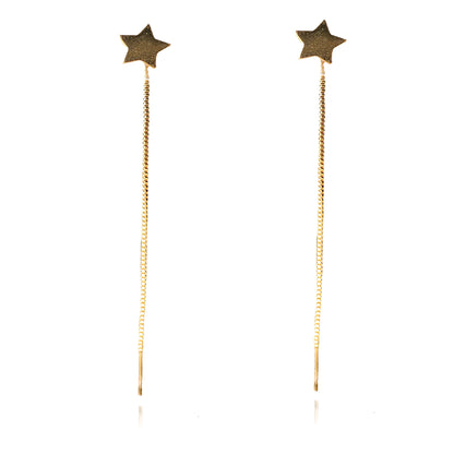 Brinco de Fio Com Estrela