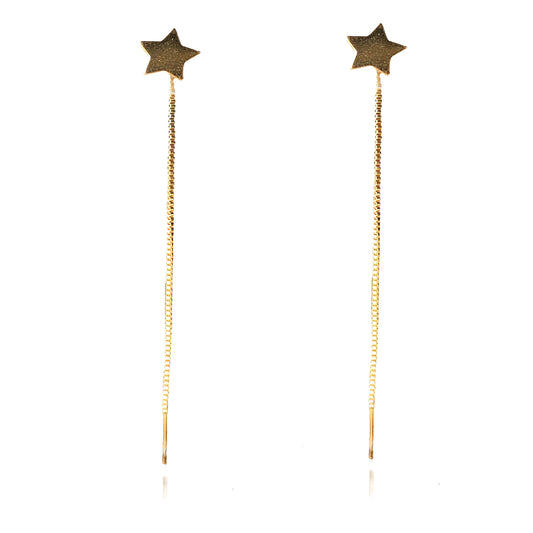 Brinco de Fio Com Estrela