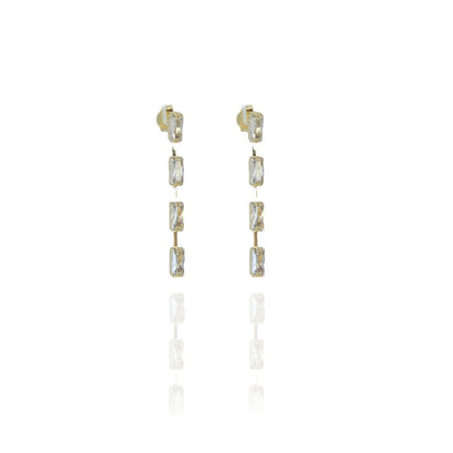 Brinco Corrente de Zircônias Banhado em Ouro 18k (BR0237)