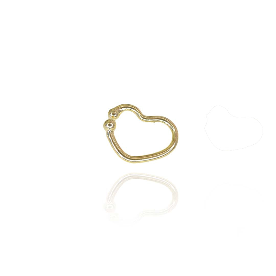 Piercing Fake Forma de Coração Banhado em Ouro 18k (PI0008)