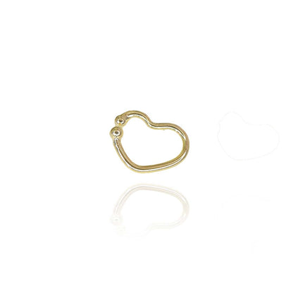 Piercing Fake Forma de Coração Banhado em Ouro 18k (PI0008)