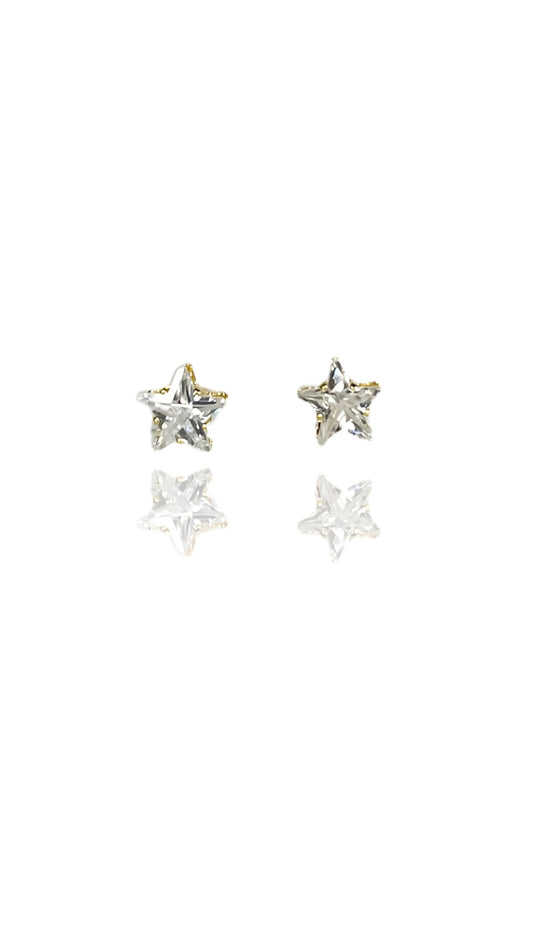 Brinco Estrela Grande com Zircônia