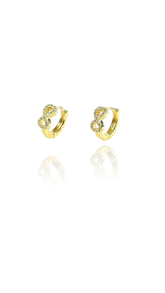 Brinco Argolinha Infinito Com Micro Zircônia