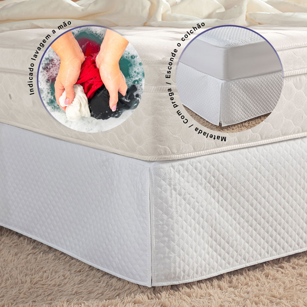 Saia Para Box de Colchão King 1 Peça Matelada