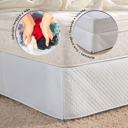 Saia Para Box de Colchão King 1 Peça Matelada