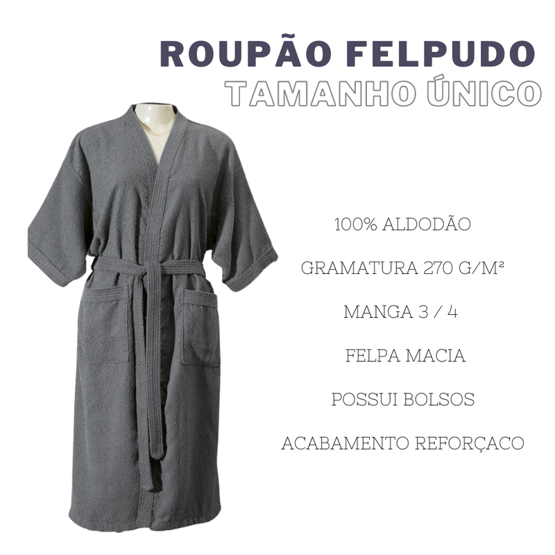 Roupão de banho felpudo