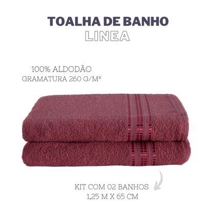 Kit 02 toalhas de banho linea