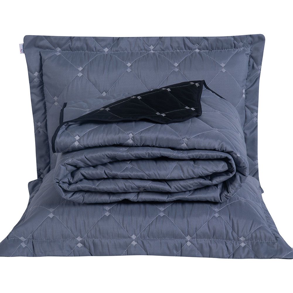 Kit Cobre Leito Dupla Face Casal Queen Bordado