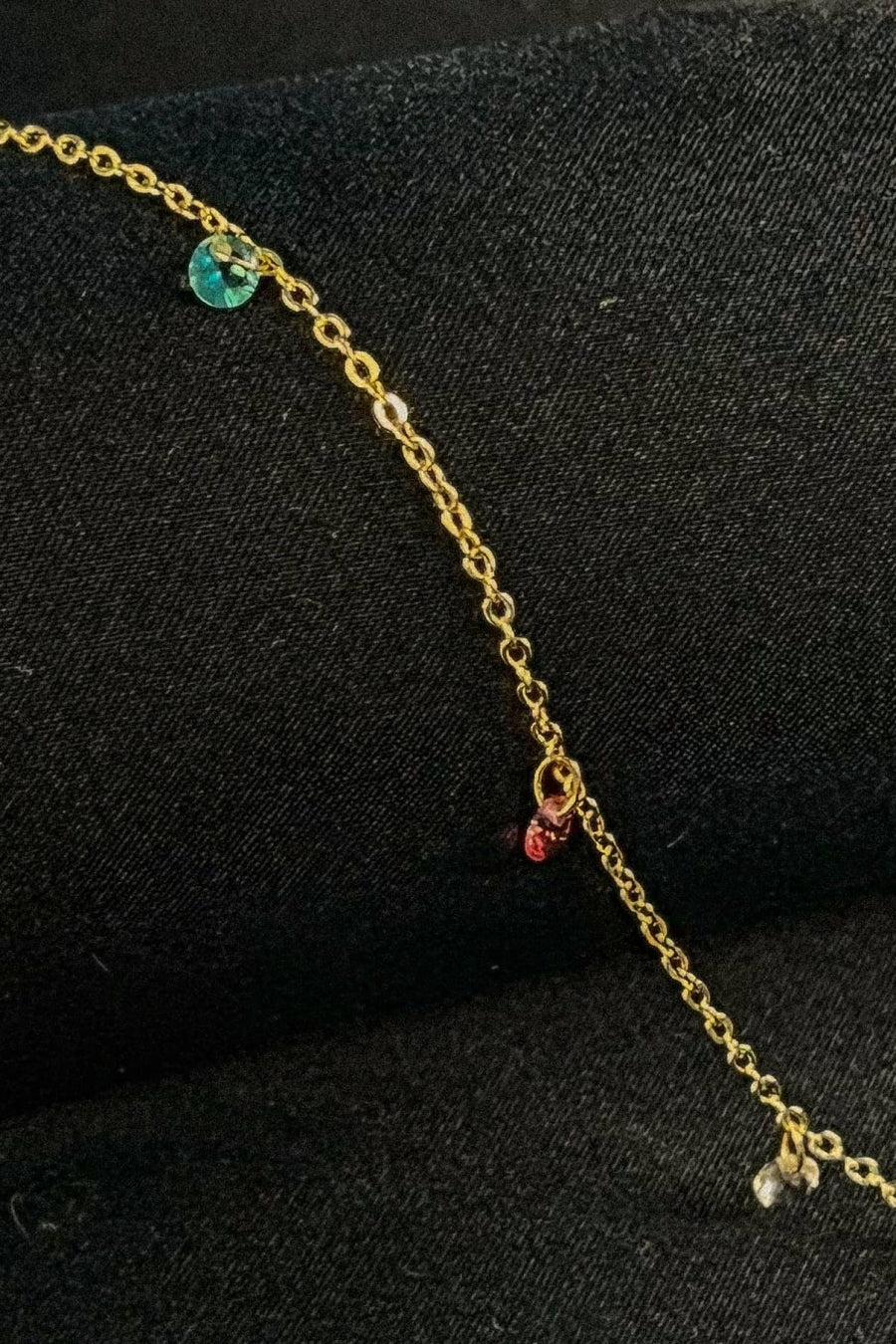 Tornozeleira Com Zircônia Coloridas