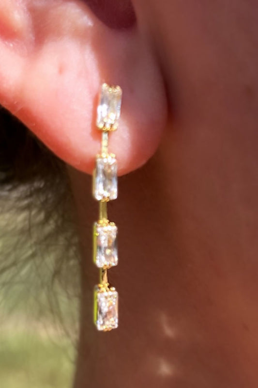 Brinco Corrente de Zircônias Banhado em Ouro 18k (BR0237)