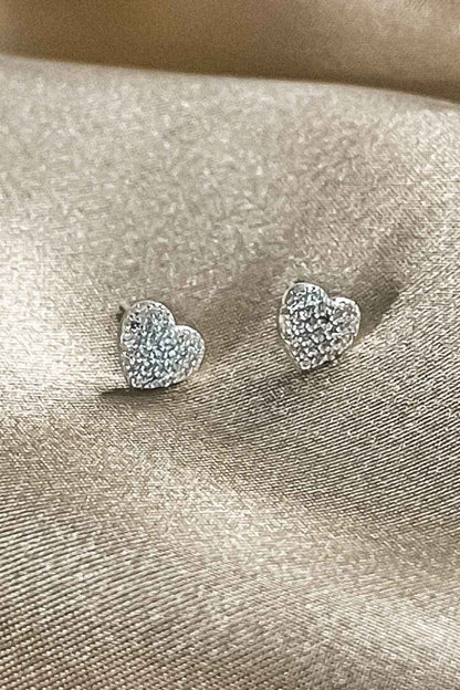 Brinco de Coração com Micro Zircônias em Prata 925 (BR0258)