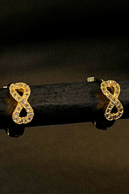 Brinco Argolinha Infinito Com Micro Zircônia
