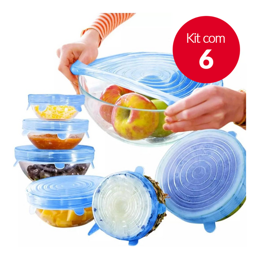Kit de Tampas de Silicone Universal – 6 peças (smk08)