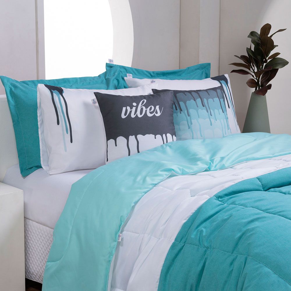 Kit Edredom Linho Colorful Casal Queen
