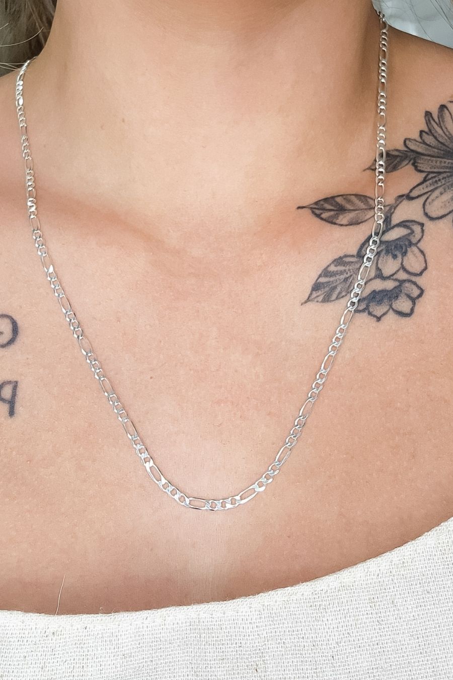 Colar Corrente com Elos Alternados em Prata 925 MASCULINO (CL0110)
