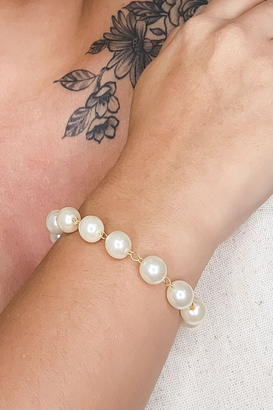 Pulseira Corrente de Pérolas
