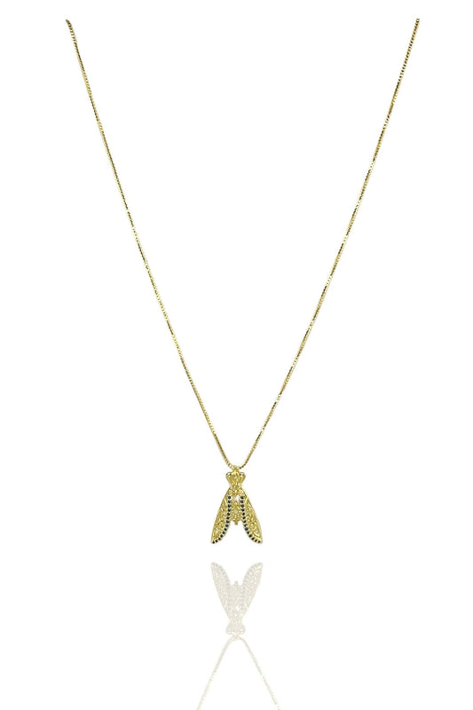 Colar Nossa Senhora Com Zircônias Azuis