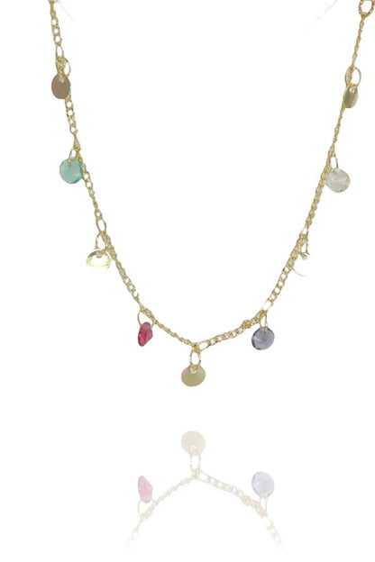 Pulseira de Zircônias Coloridas Banhado a Ouro 18k (PL0057)