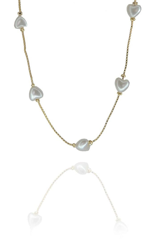 Pulseira de Coração de Pérola