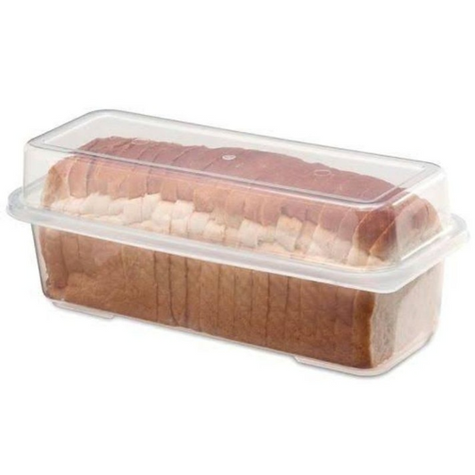 Porta Pão de Forma Retangular Recipiente Pote Transparente com tampa