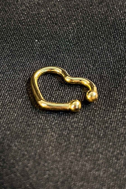 Piercing Fake Forma de Coração Banhado em Ouro 18k (PI0008)