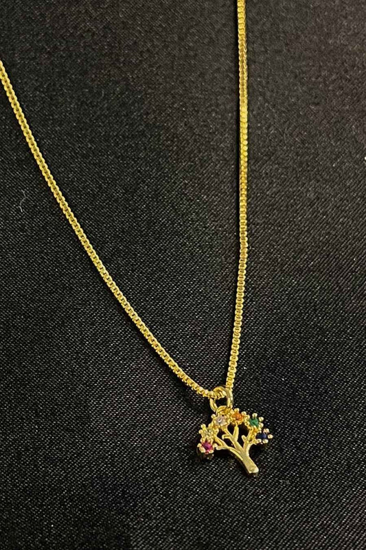 Choker Árvore da Vida Colorida Banhado em Ouro 18k (CK0016)