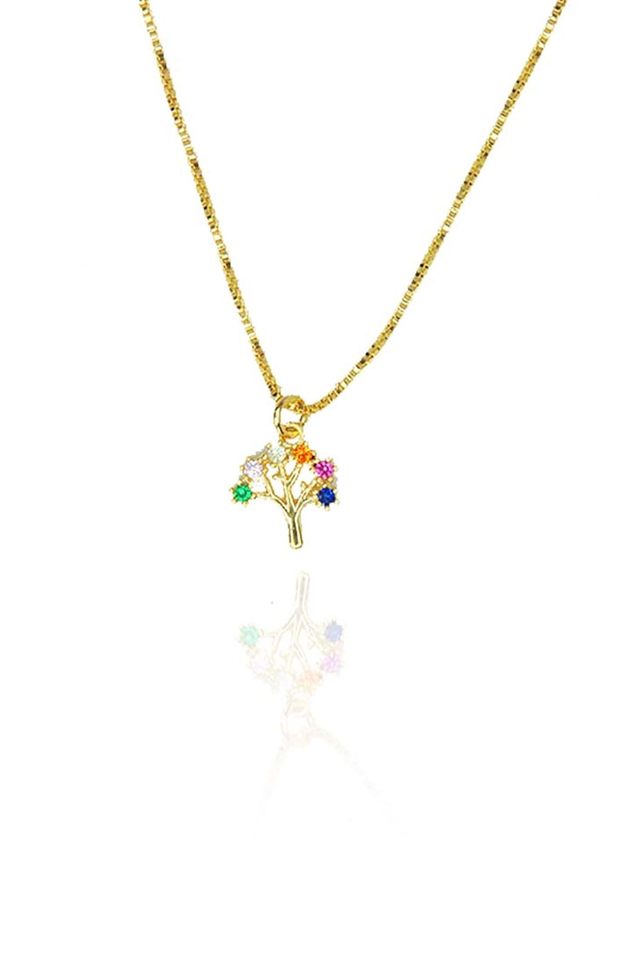 Choker Árvore da Vida Colorida Banhado em Ouro 18k (CK0016)