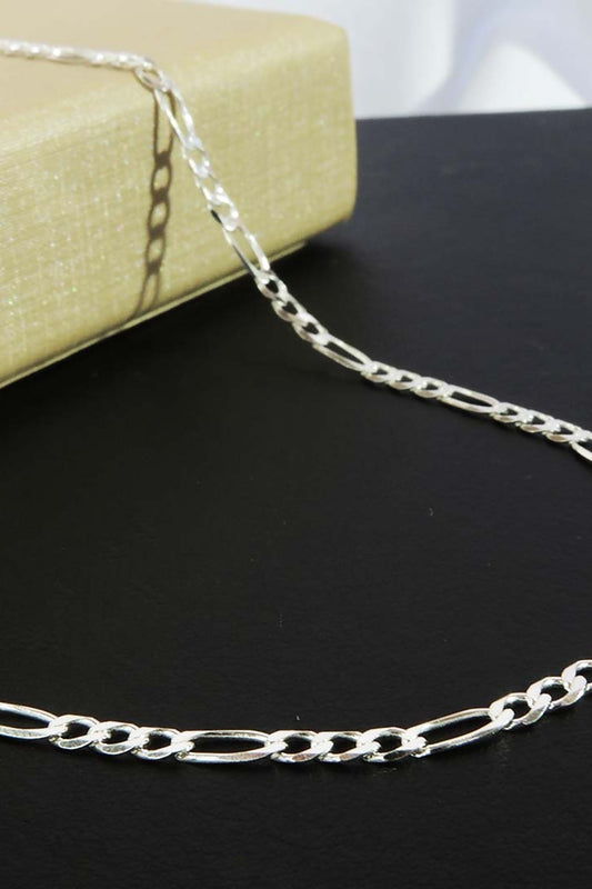 Colar Corrente com Elos Alternados em Prata 925 MASCULINO (CL0110)