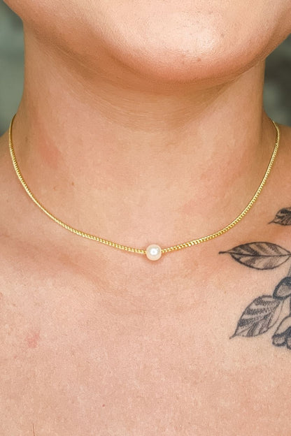 Choker Com Uma Pérola
