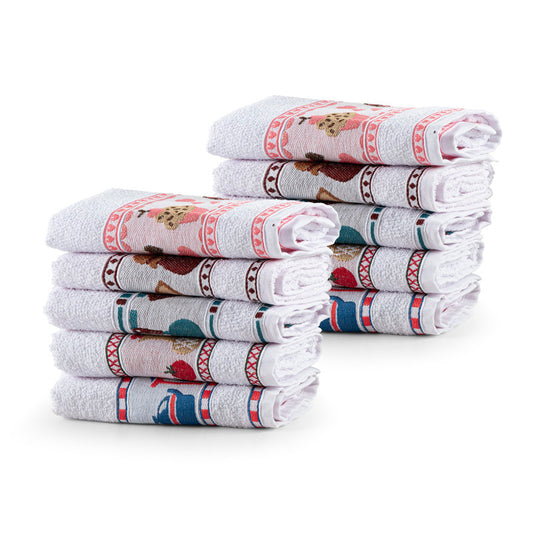 Kit 10 panos de copa para cozinha felpudos