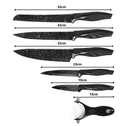 Jogo De Facas Inox 6 Peças Black