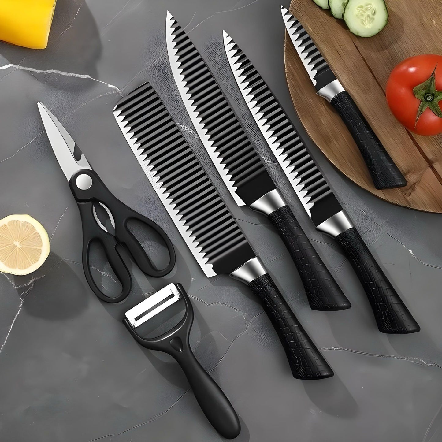 Jogo De Facas Inox 6 Peças