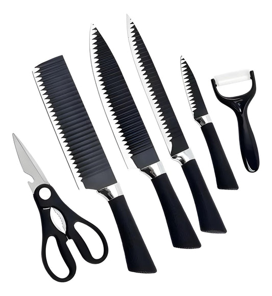 Jogo De Facas Inox 6 Peças