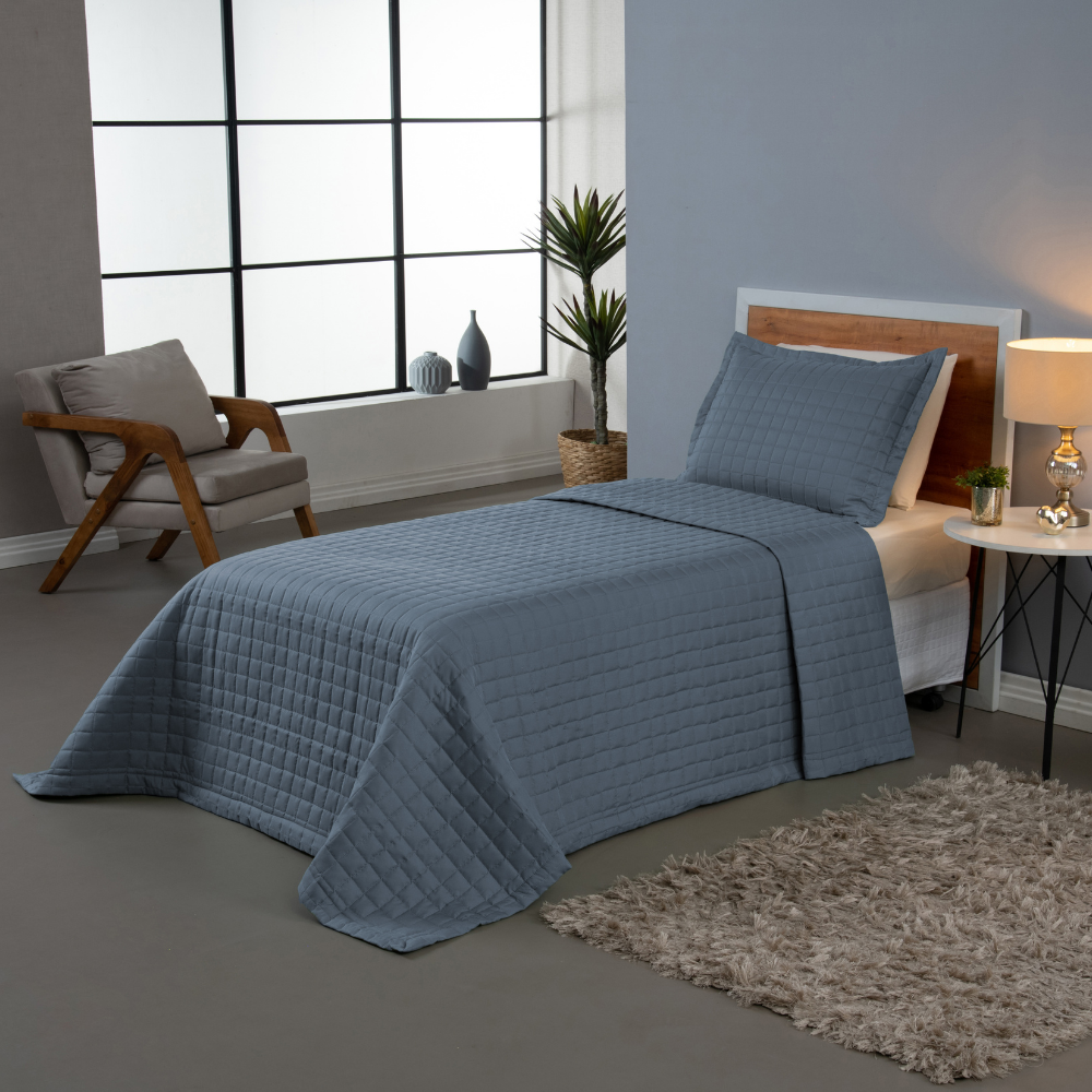 Kit Cobre Leito Matelado Copacabana 2 Peças Solteiro