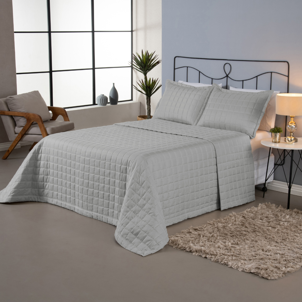 Kit Cobre Leito Matelado 3 Peças Queen