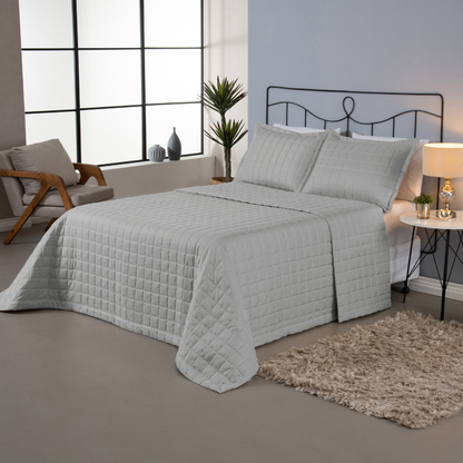 Kit Cobre Leito Matelado 3 Peças Queen